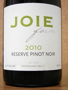 JoieFarm Pinot Noir Reserve 2010